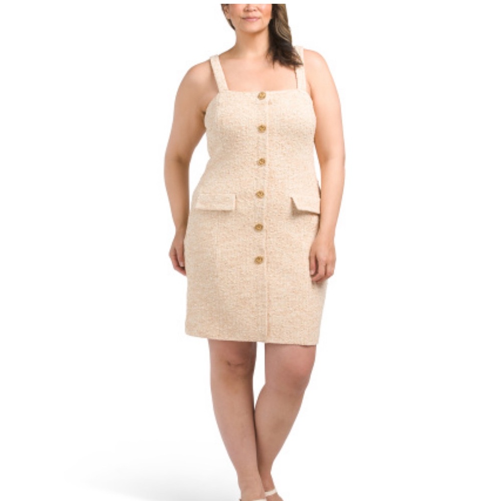 ST.JOHN BOUCLE SLUB STRETCH KNIT DRESS 👗 size 12  Brand new with tags 🏷️
